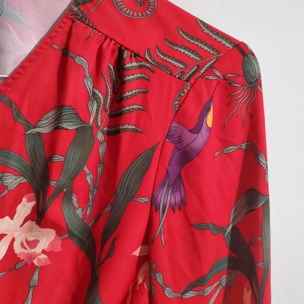 H&M Red Floral Midi Dress - Picture 9 of 13